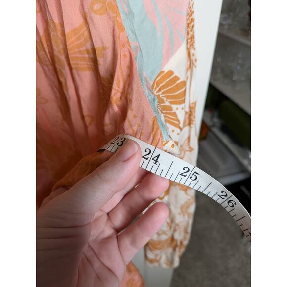 Johnny Was  Waimea Mixed Peasant Top  Size L Boho Long Sleeve - Picture 9 of 9